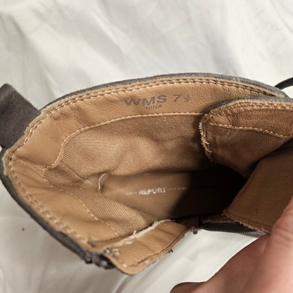 Combat Lace Up Zip Boots Gray Women's Size 7.5 Y2K - Picture 6 of 7